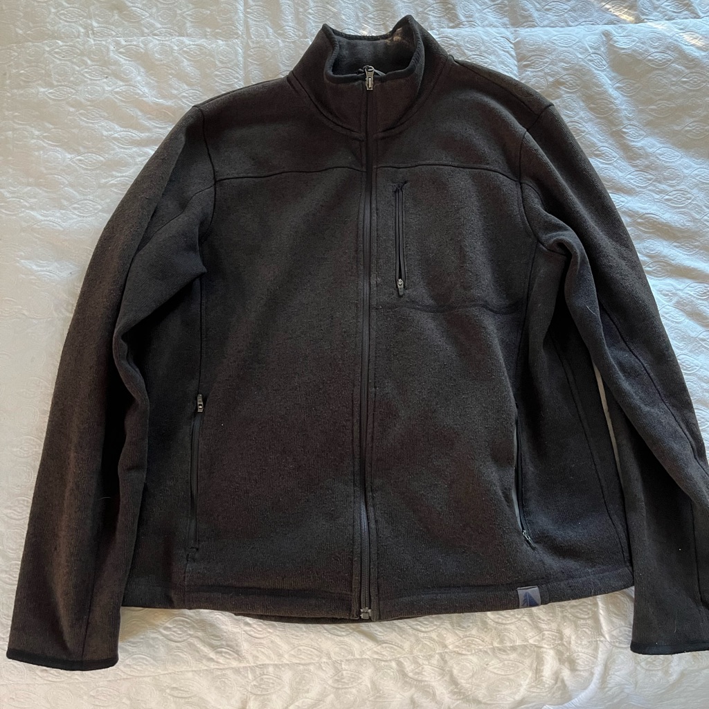 L.L. Bean Men's Dark Brown Zip Up Jacket Size Large